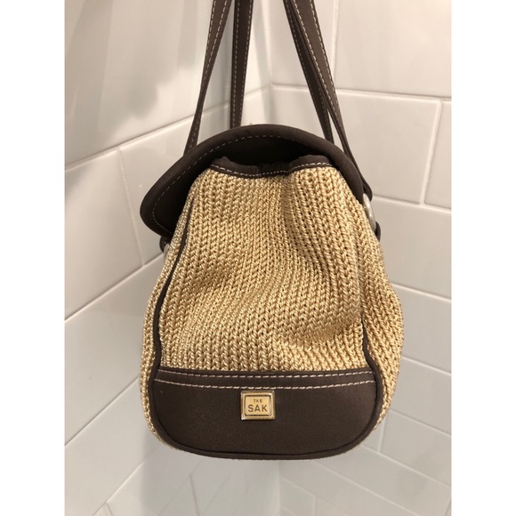 The Sak Tan and Brown Crochet Satchel GUC - Picture 4 of 8